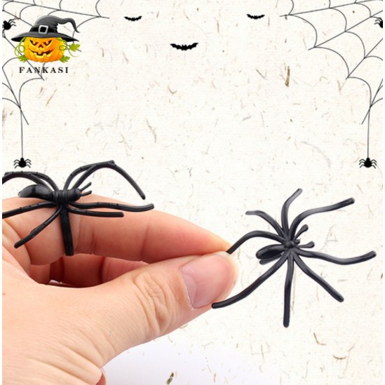 SPRI cincin plastik laba-laba spider ring halloween aksesoris props