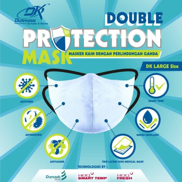 Kintakun Isthana Masker Kain Anti Virus DK DOUBLE PROTECTION HEADLOOP MASK - L