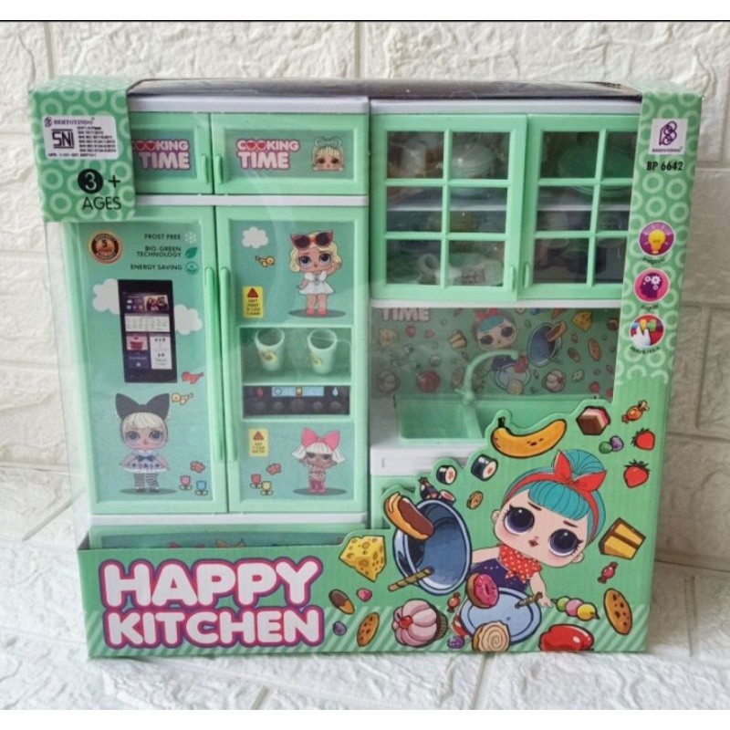 LOL SURPRISE Kulkas mainan masak masakan happy kitchen