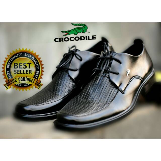 Sepatu Formal Crocodile Bahan Samak Lembut untuk Bisnis / Pernikahan