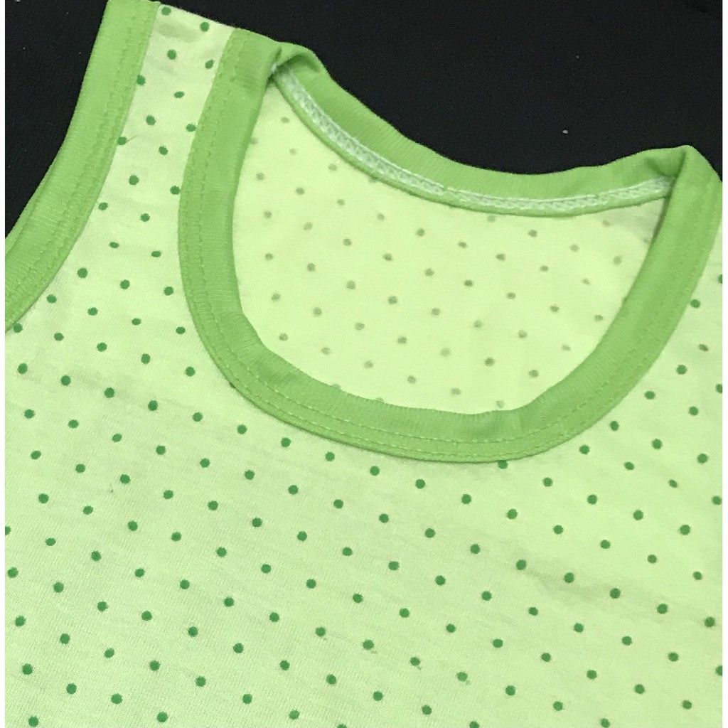 BAYIe - 6 SET Setelan Kaos SINGLET / KUTUNG Bayi/Anak Motif POLKADOT Warna MF umur 3 - 12 bulan SNI