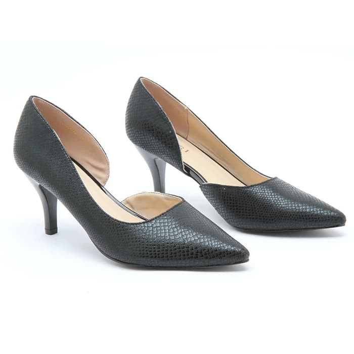 Sepatu Wanita Pump Vicari Lorina Black (VP170276)