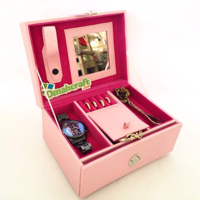 PINK MUDA - Jewelry Box and Accesories Kotak Tempat Perhiasan emas Kalung Cincin