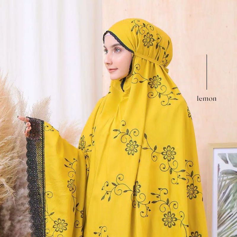 Mukena Gracella Bunga Teratai / Mukena Gracella Rayon Premium / Mukena Rayon Gracella