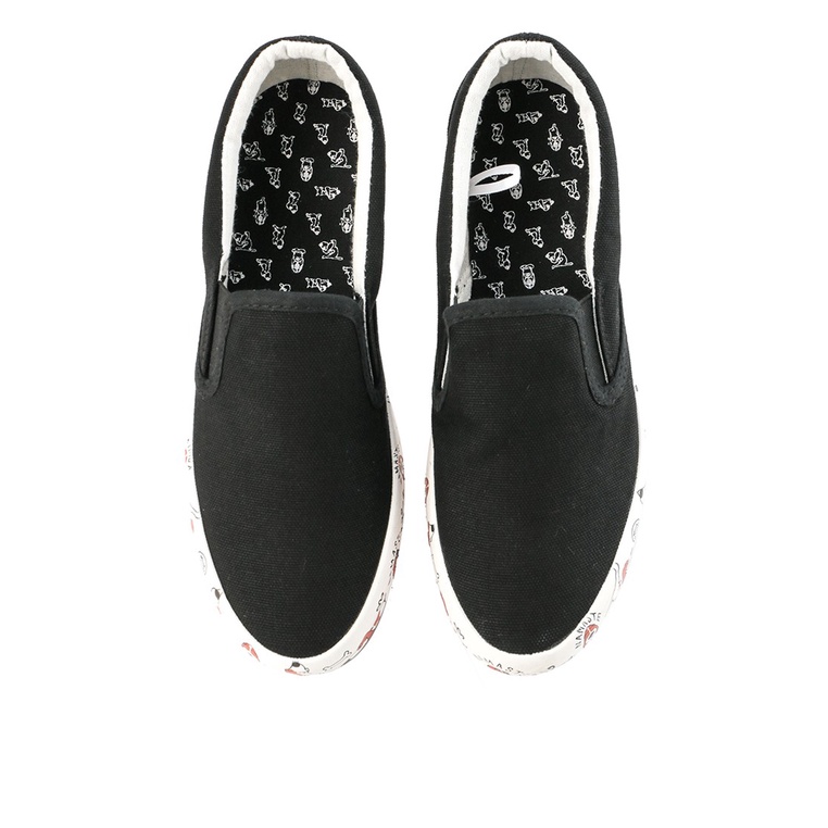 SEPATU SLIP ON WANITA HUSH PUPPIES ORIGINAL CASUAL BRANDED BLACK HW18