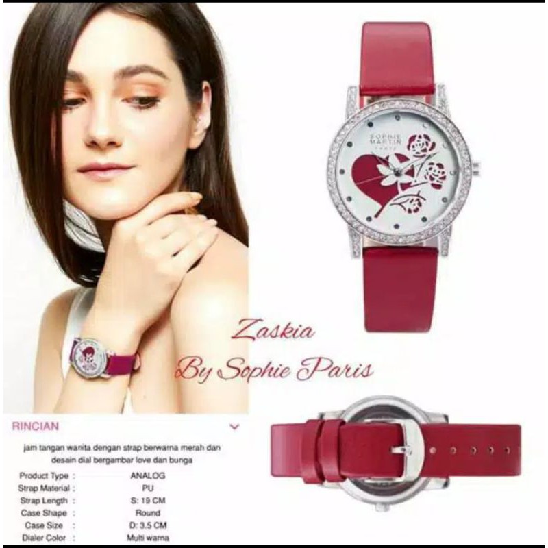 PROMO Jam Tangan Sophie Martin Zazkia Maroon