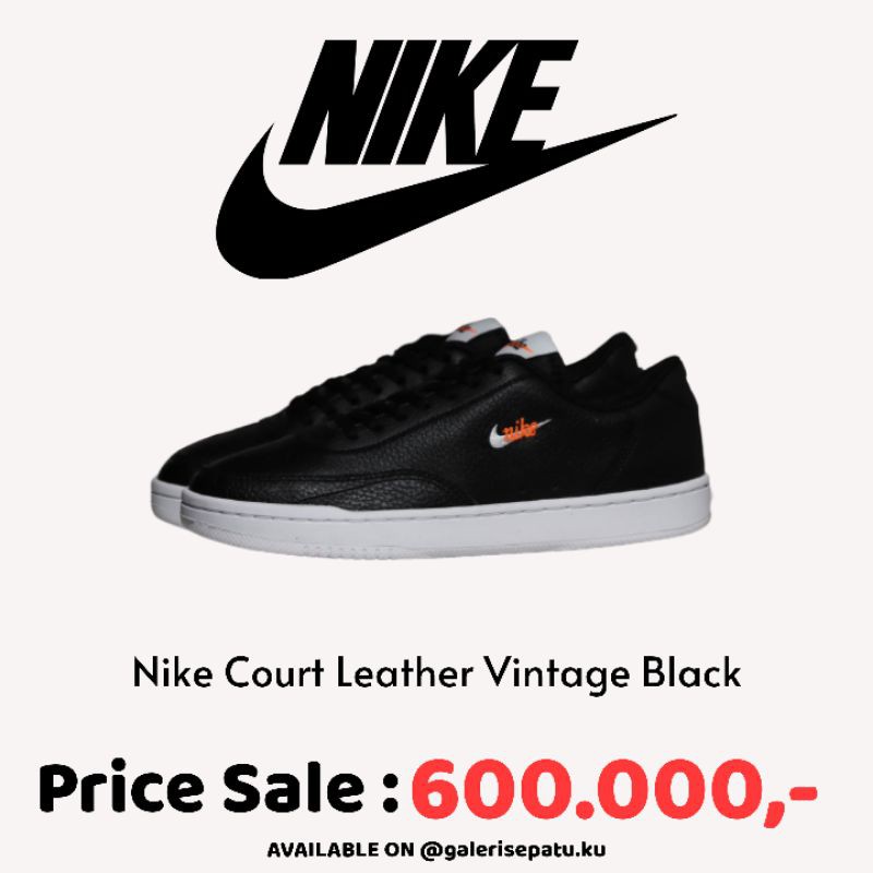 PROMO - Nike Court Leather Vintage Black