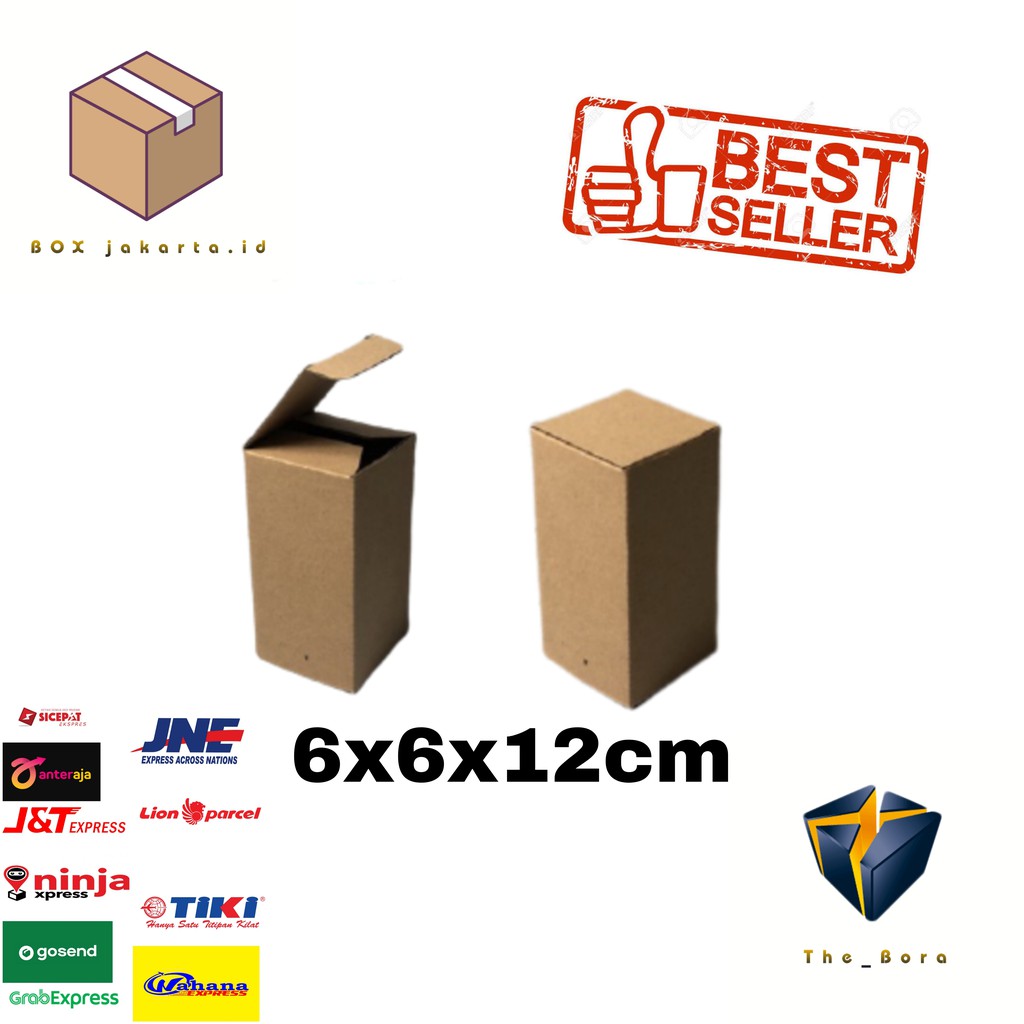 

KARDUS KARTON BOX DIE CUT Kardus karton Uk. 6x6x12 cm.........Die Cut Kotak Botol