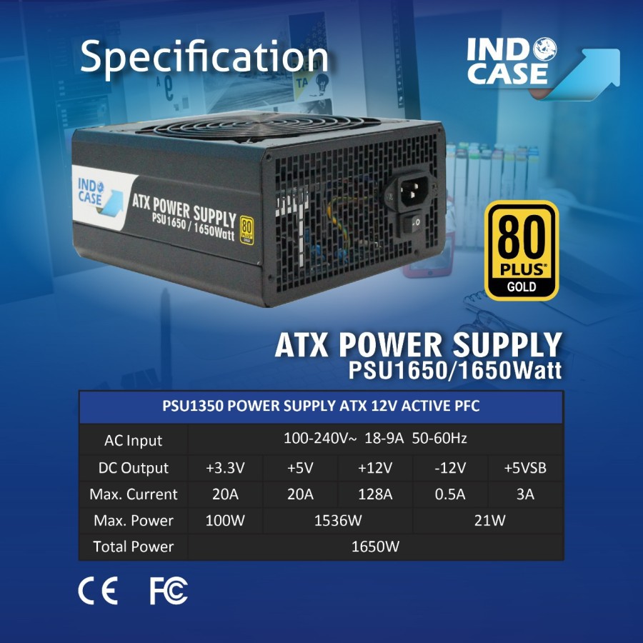 PSU 1650W MINING / POWER SUPPLY GAMING / PSU PROMINER 1650W 80+ GOLD