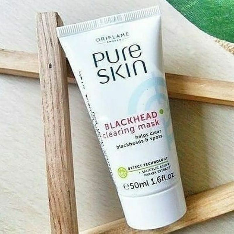 pure skin blackhead clearing mask oriflame masker komedo masker wajah masker lumpur claymask jerawat