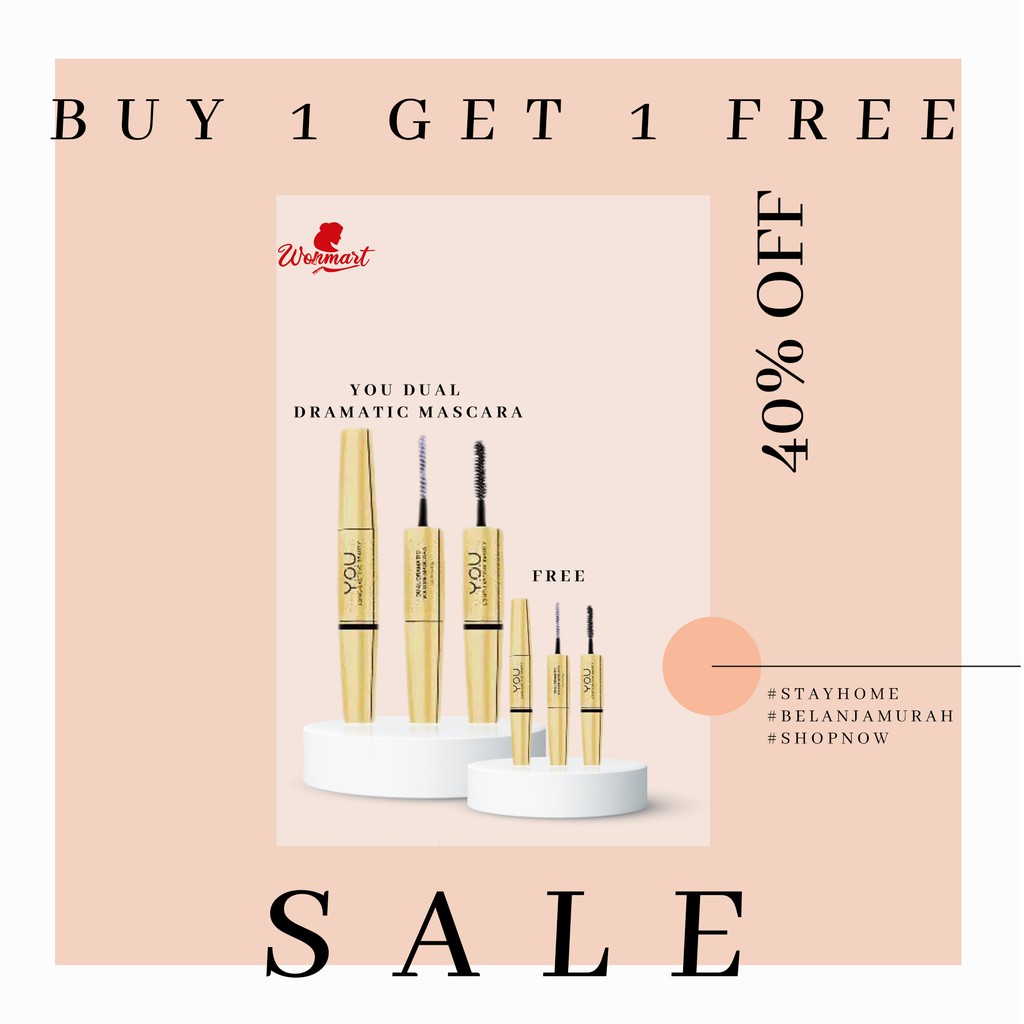 Jual BUY 1 GET 1 YOU The Gold One Dual Dramatic Volume Mascara