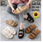 grosir sandal wedges ban dua motif kain rajut mokaya