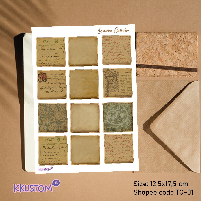 

TG -01 Stiker bujo dekorasi Sticker Bullet Journal cardbox vintage