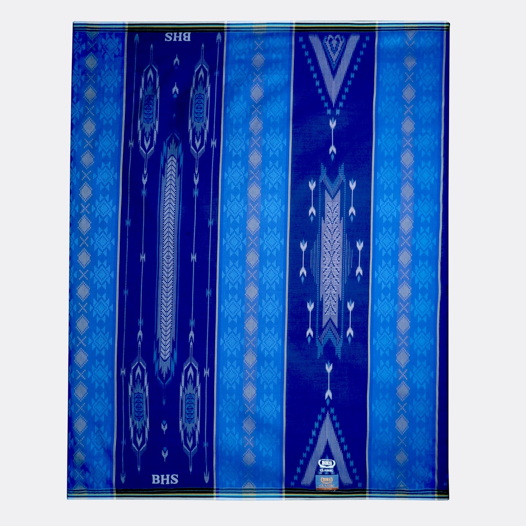 Sarung BHS Classic Gold Motif Kawung Dobby Permata Biru Tua // BHS KDP