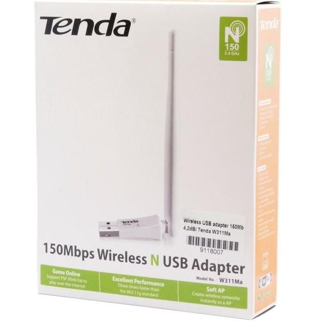 ✹ Tenda W311MA Wireless N150 High Power USB Adapter ✪