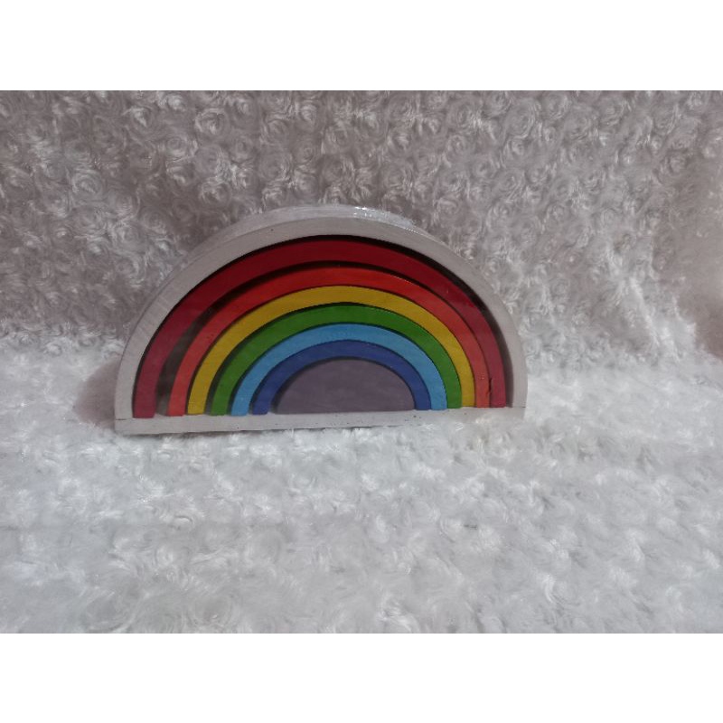 Balok Pelangi Balok Rainbow Mainan Susun Warna Kayu