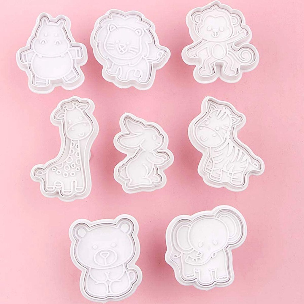 [Elegan] Cookie Cutters Set Fondant Sugarcraft Animals DIY Dapur Alat Kue Plastik