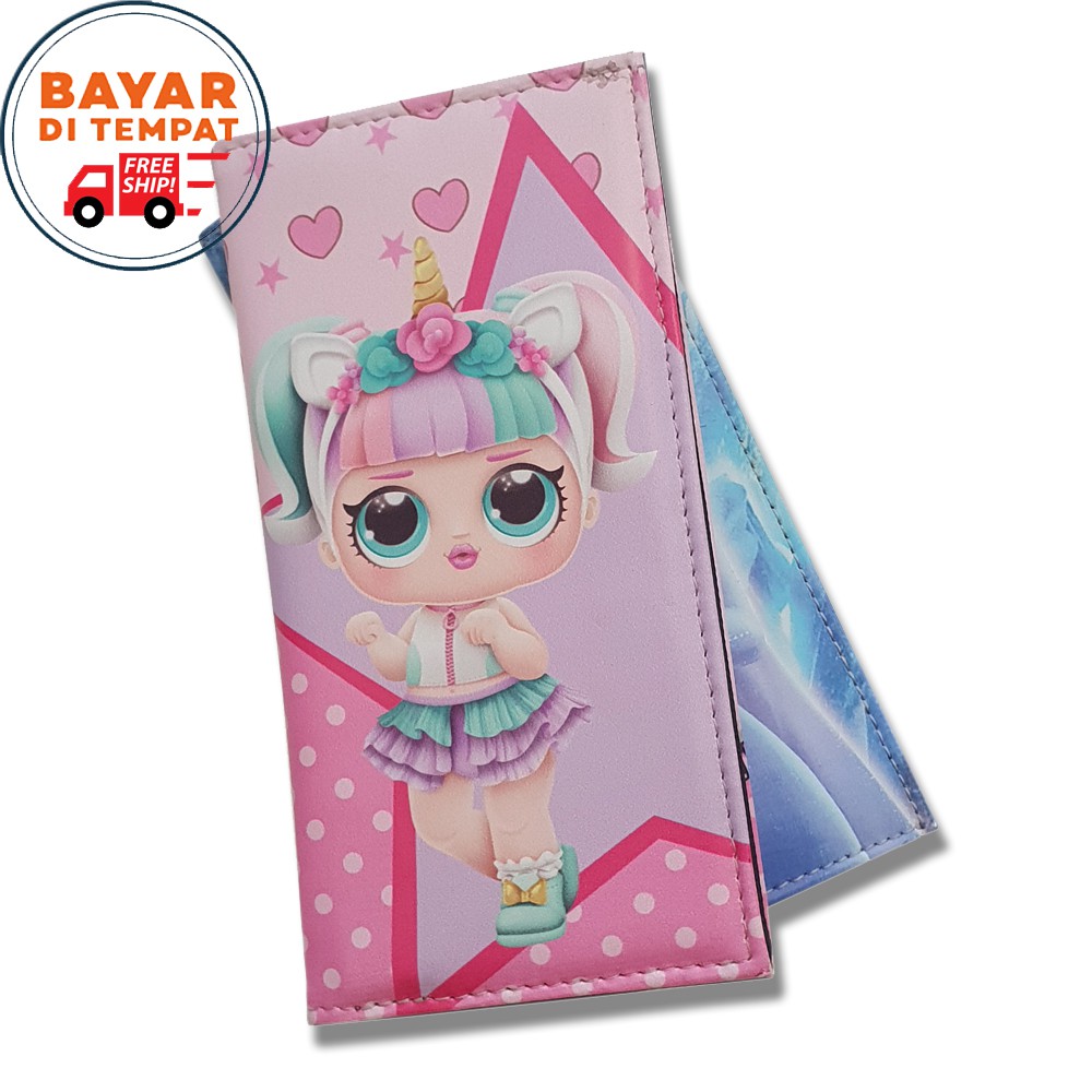 SHOPEE 7.7 BOMBASTIS SALE!! Dompet Anak Perempuan 88C070 Dompet Panjang Karakter LOL Kulit Sintetis + BOX