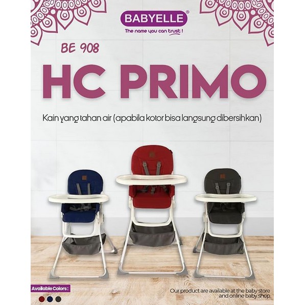 Kursi Makan Bayi Baby Chair High Chair BabyElle BE 908 Primo