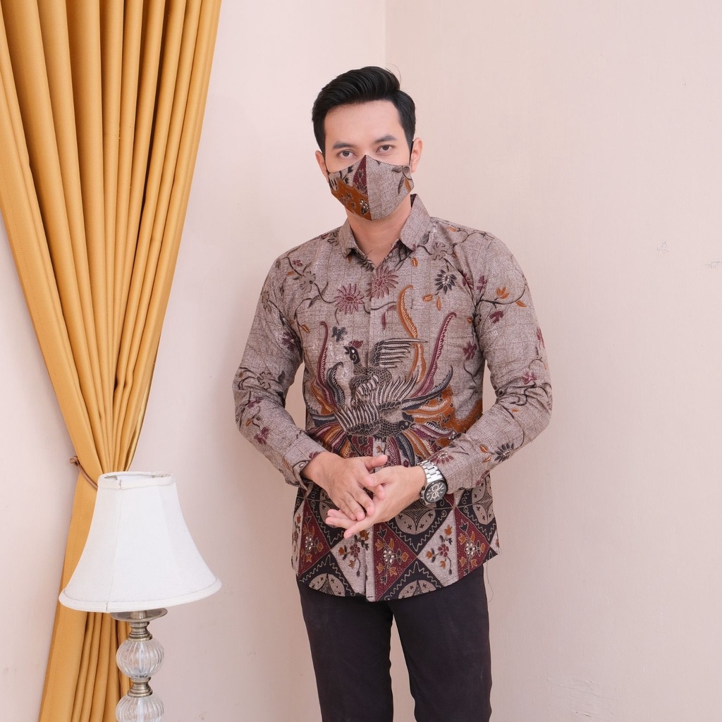 Kemeja Baju Batik Pria Lengan Panjang Kemeja Batik Pria Lengan Panjang Premium Jumbo Batik Cowok Cowo modern slimfit Slim fit Mega Mendung Priamega Mendung Pria Seno Joyo Tuban Pekalongan Lamongan Palembang Berkualitas Dewananda BATIK ALUNA