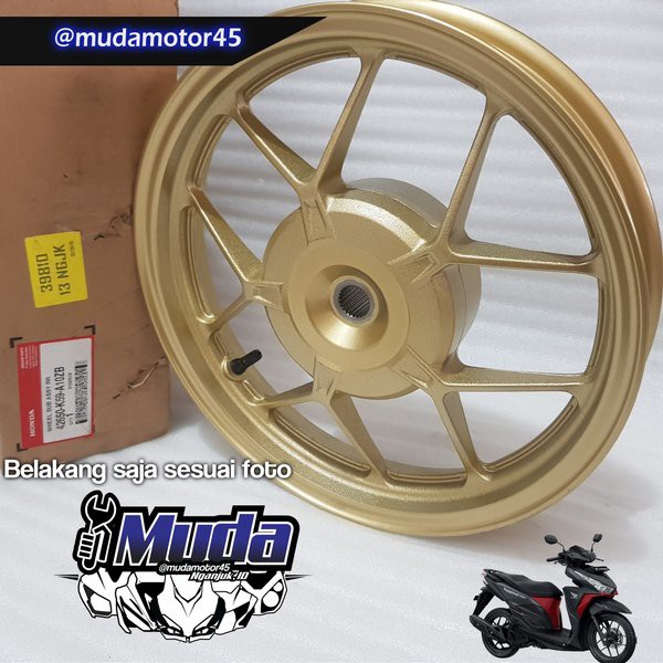 VELG BELAKANG VARIO 150 GOLD EMAS 42650-K59-A10ZB PELEK PELEG VARIO LED FACELIFT K59 VELEG WHEEL
