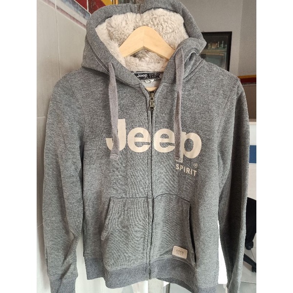 Zip Hoodie Jeep Sherpa/Berbulu second original