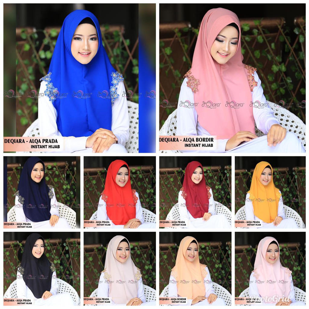 Jilbab Hijab Kerudung Bergo Khimar Diamond Crepe Bordir Terbaru Pet Ped Pad Antem Coksu Maroon aqla 
