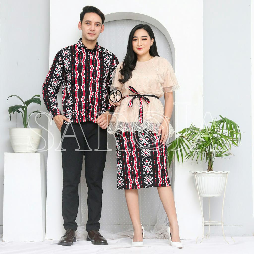 SAROJA | Couple Keluarga Family Set Rnb Brukat Ivanna | Couple Baju Natal Mewah |Dress Natal Wanita Kekinian | Baju Natal Couple Keluarga Ayah Ibu Anak | Baju Natal Couple Pasangan | Baju Natal Anak Perempuan | Baju Natal Keluarga
