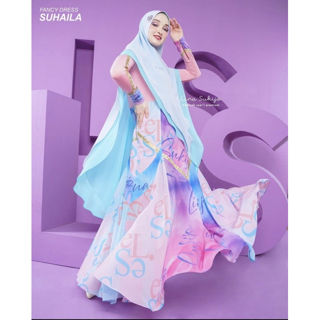 GAMIS SET SUHAILA FANCY DRESS LINA SUKIJO BY MADINAH BOUTIQUE