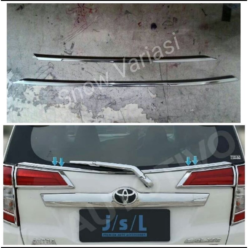 Lis Kaca Belakang Rear Window Chrome Calya Sigra 2016 2018 2019 2021