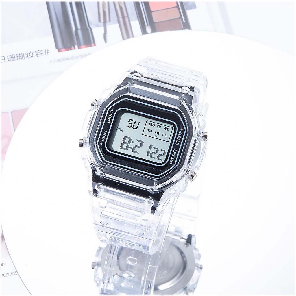 Jam tangan wanita jam fashion wanita DW5600 Transparant