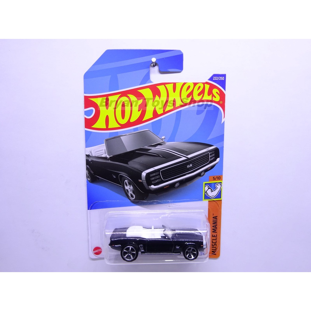 Hot Wheels 69 Camaro Convertible Hitam