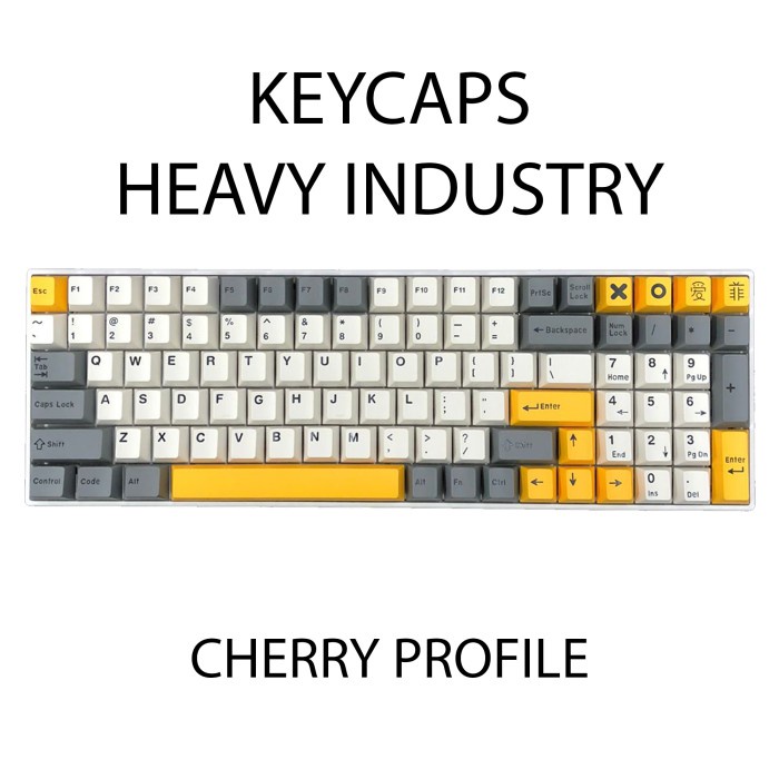KEYCAPS ABS HEAVY INDUSTRY CHERRY PROFILE DOUBLE SHOT KEYBOARD