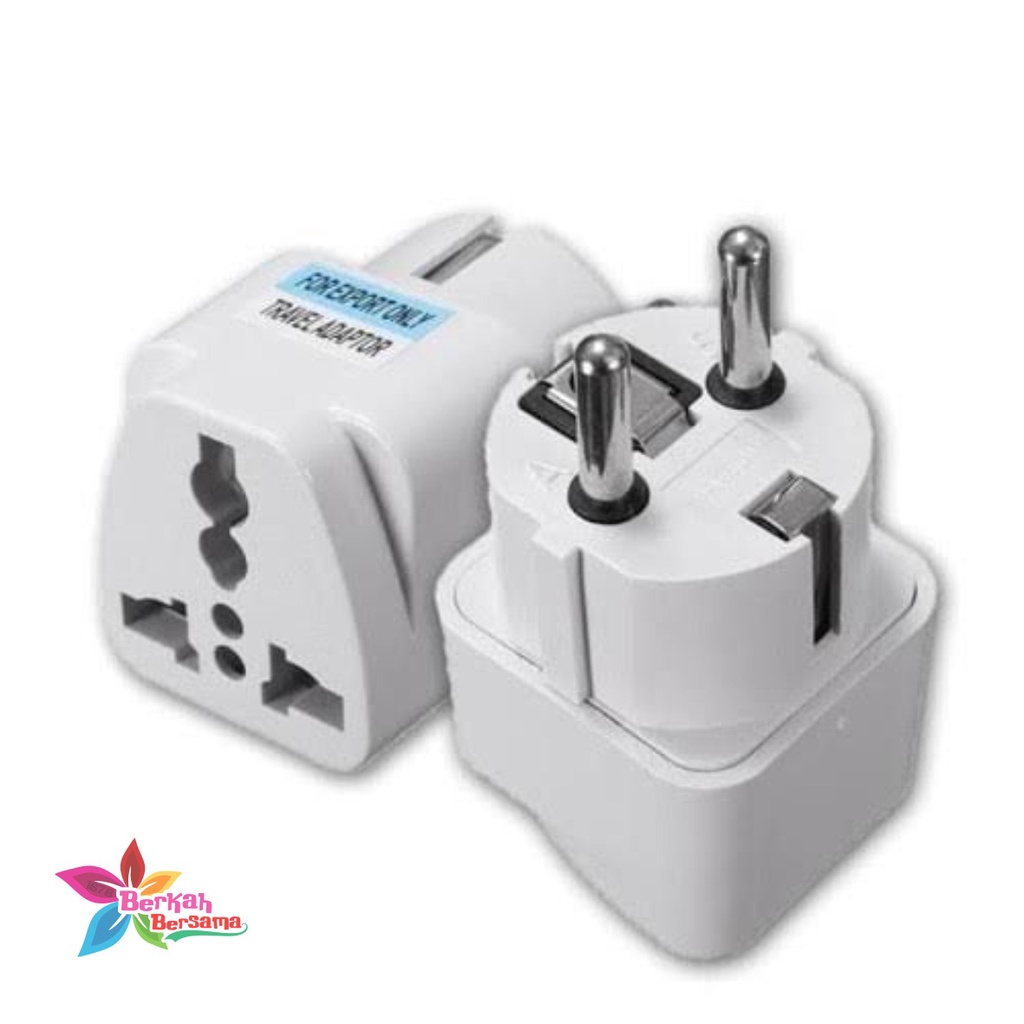 STEKER Adaptor Travel Charger / Sambungan Charger Kaki 3 ke Kaki 2 / EU KR Plug Adapter Converter BB6021