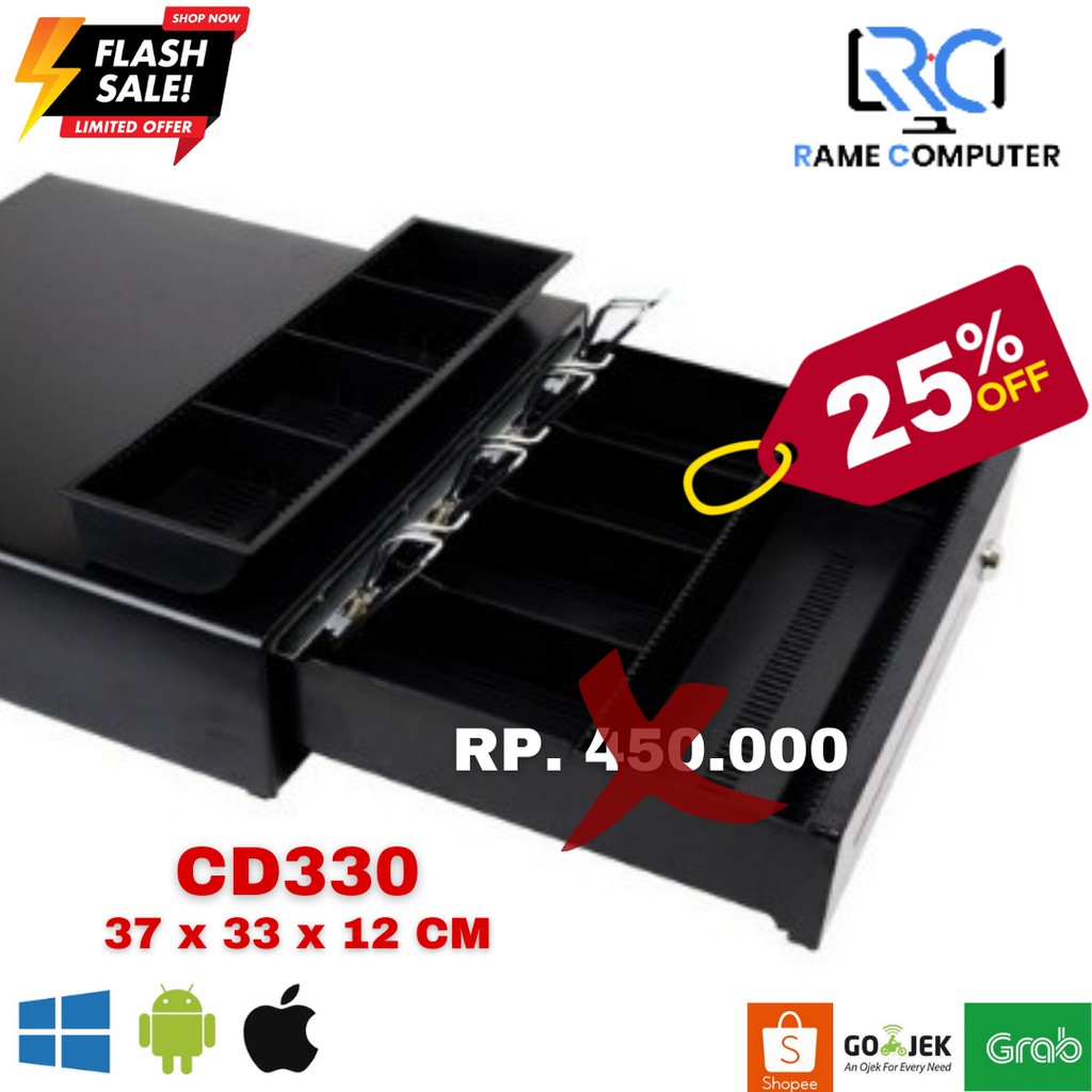 IWARE / ISCAN LACI KASIR CD-330 / CASH DRAWER CD330  / LACI UANG EPPOS RJ- 11