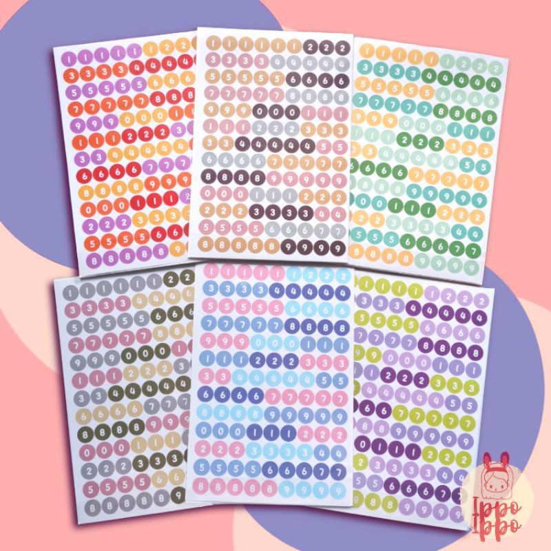 

Alphabet and Number Dots Sticker Set | Stiker Dot Set Huruf dan Angka | Deco Sticker