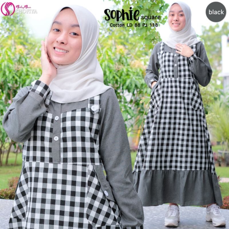 Gamis Remaja Sophie Kids Pakaian Anak Perempuan 9-12 Tahun Baju Muslim Anak Perempuan