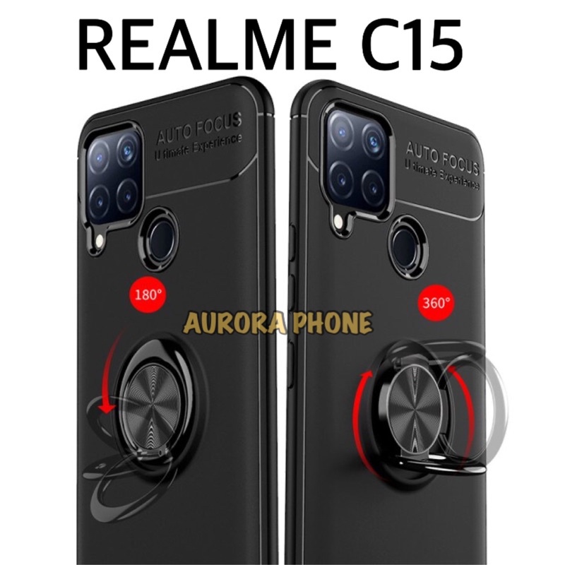 Realme C15 Softcase Realme C15 Autofocus Invisible Ring Realme C15 Casing