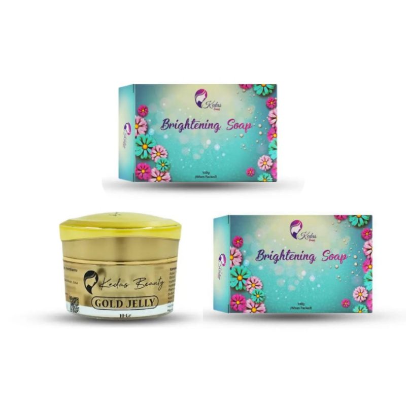READY KEDAS BEAUTY | SEPAKET KEDAS BEAUTY ORIGINAL 100 % /BRIGHTENING SOAP ORIGINAL 100%-2sabun 1goldjelly