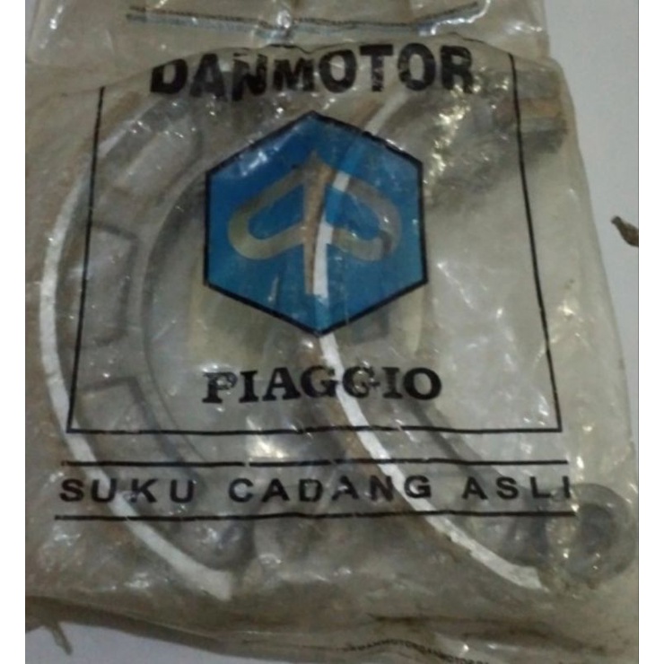 Kampas rem tromol Vespa PX PXE ORI Piaggio Danmotor 501007 brake jaw assy