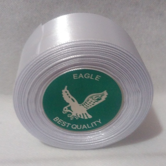 

Pita Satin Putih Ukuran 1.5inch/ 4cm Per Roll