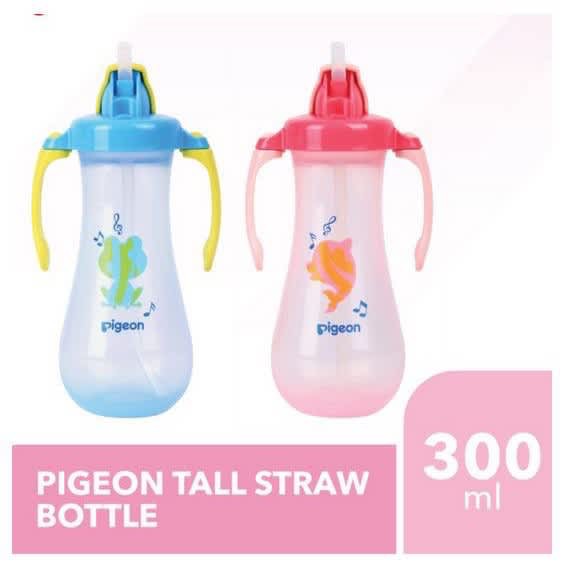 PIGEON Tall Straw Bottle 300ml / botol minum bayi