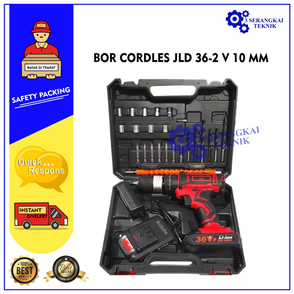 BOR CORDLES JLD 36-2 V 10 MM