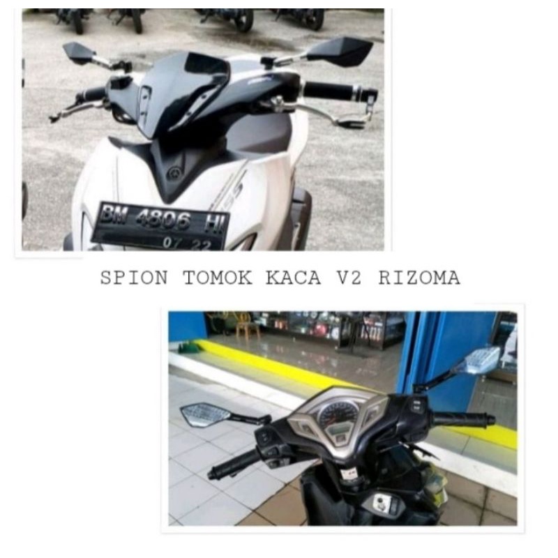 spion tomok v2 Original rizoma kaca Biru kualitas premium full censi universal motor Ninja R RR R15 V2 V3 V4 GSX R25 CB CBR Vario 125 150 160 Nmax New Pcx New Dill