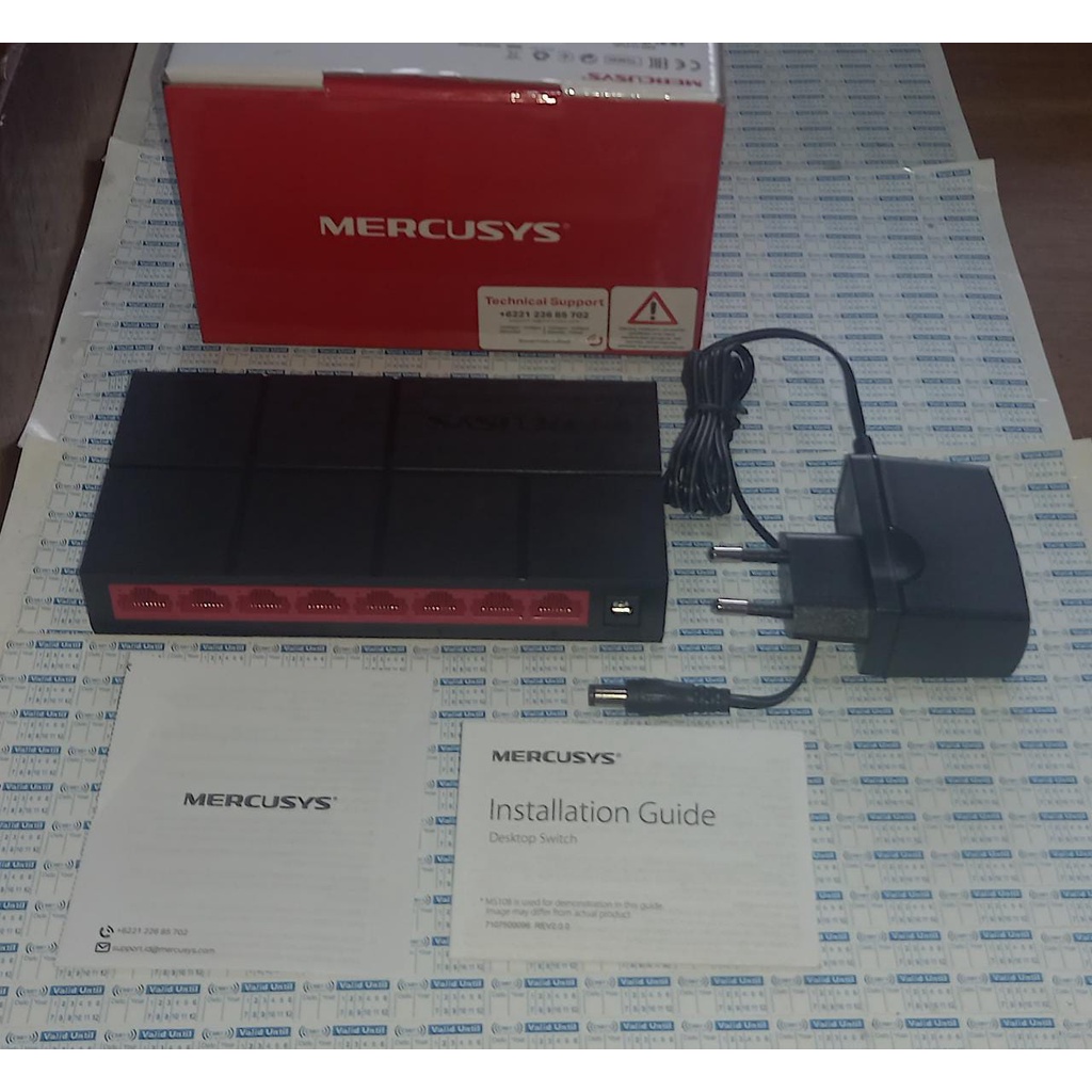 Mercusys MS108G 8-Port 10/100/1000 Mbps Desktop Switch Plastic Case Gigabit