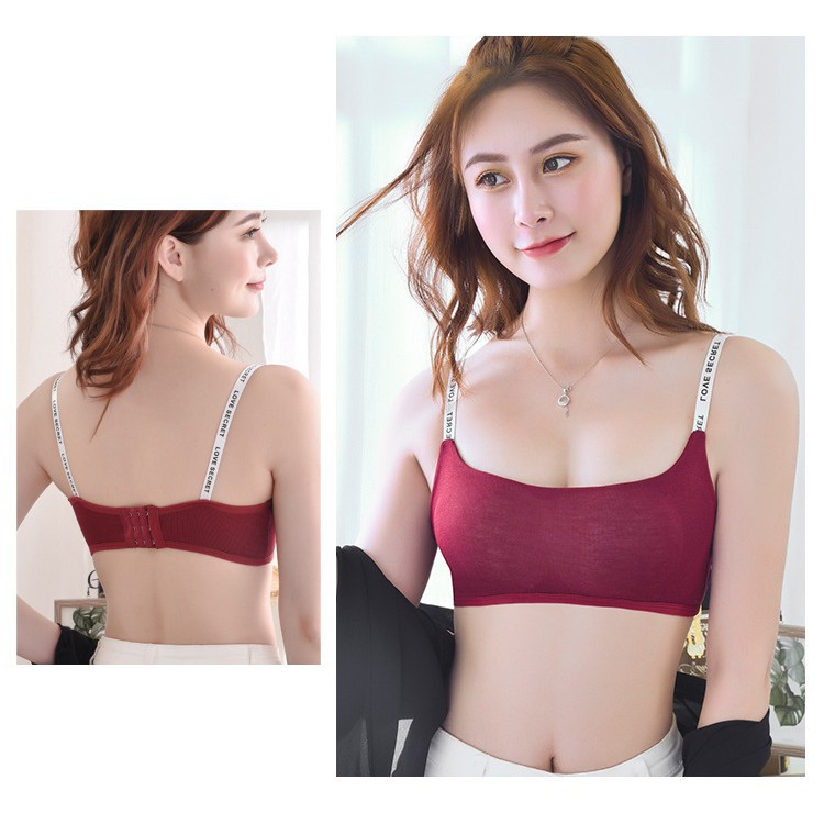 Gobra ♕ PW003 (Bahan Tipis) Bra Wanita Simple Polos Love Secret Pakaian Dalam Wanita Gym BH Workout Fashion Korea