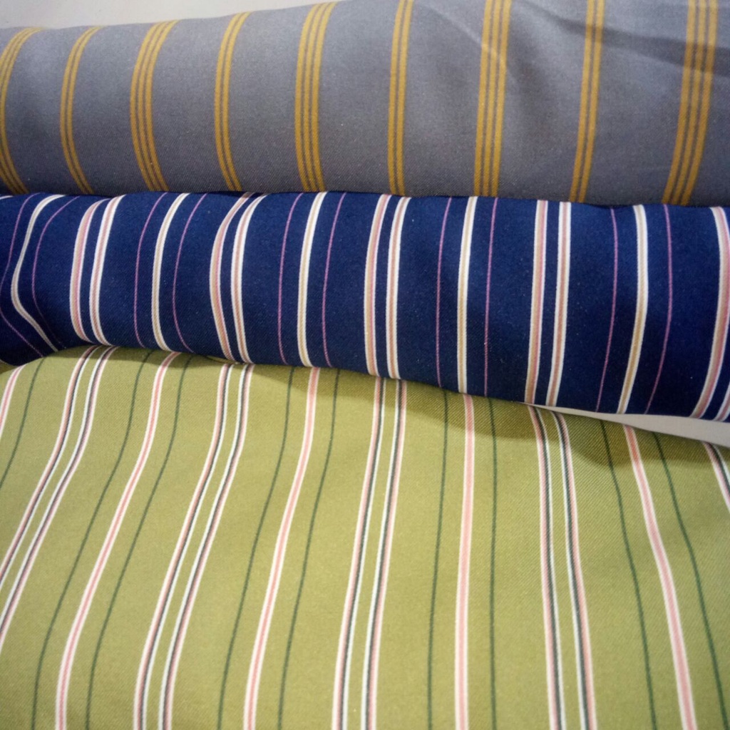 Bahan Kain Shakila Motif Salur // Shakila Street A Grade