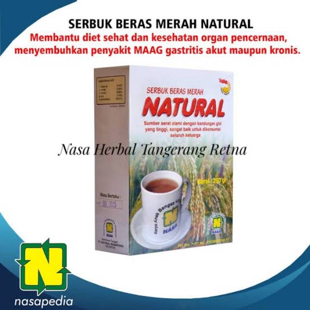 Serbuk Beras Merah Natural Nasa Herbal ( untuk Maag / diet )