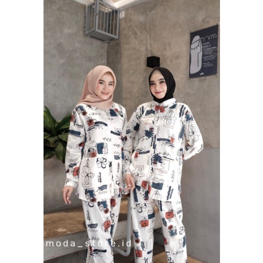 [BISA COD] Setelan Tie Dye / One Set Rayon / Premium Daily Set Pajamas