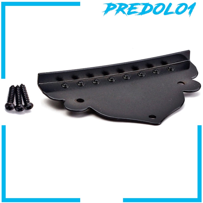 [PREDOLO1] Black Mandolin Tailpiece with Screws 71x42mm Triangle for 8 String Mandolin